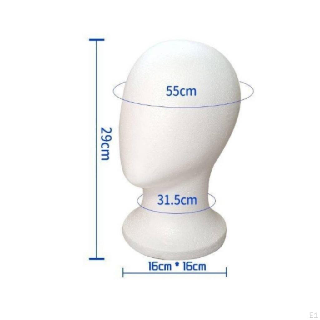 4 Pieces White Foam Mannequin Head | Lightweight, compressed hairpiece Head, for Cosplay Prep