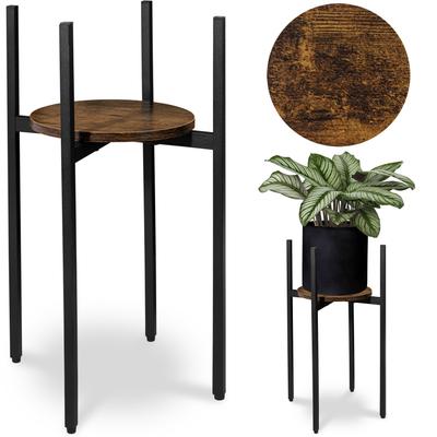 Loft Standing Flower Stand Torre Rustic 60 Cm Black