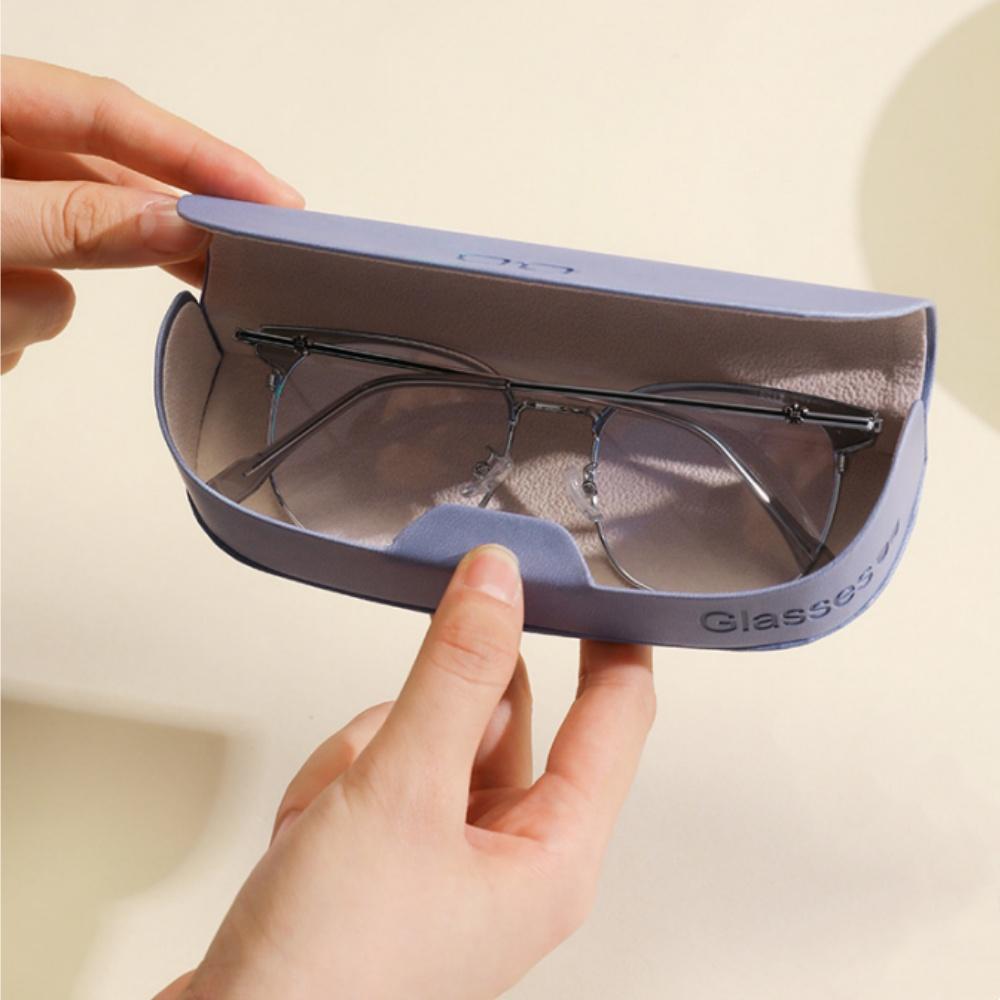 Pu Leather Glasses Case Handmade Myopia Glasses Box Sunglasses Holder Portable Glasses Box For Daily Carry