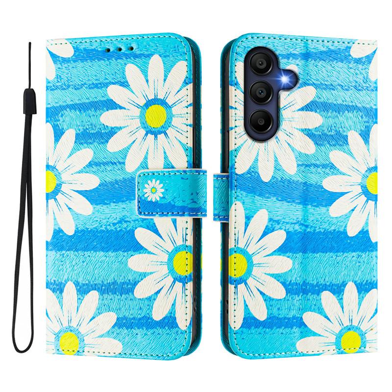 Luxury Flip Leather Case For Samsung Galaxy A17 4G 5G Flip Cover On For A17 A16 A15 A14 5G A175F Wallet Bags Flower Cases Shell