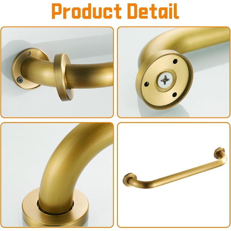 Maniglia di Supporto di Sicurezza per Vasche da Bagno, Finitura Rame Antico Maniglia Robusta per Bagno, Strumenti per Aiutare Bambini Donne Incinte Anziani Disabili a Salire le Scale, 30CM