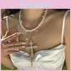 Baroque Cross Necklace With Pearl For Vintage Jewelry Enthusiasts