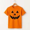Adult Jack-O-Lantern Halloween T-Shirt in Orange - Adult Unisex T-Shirt