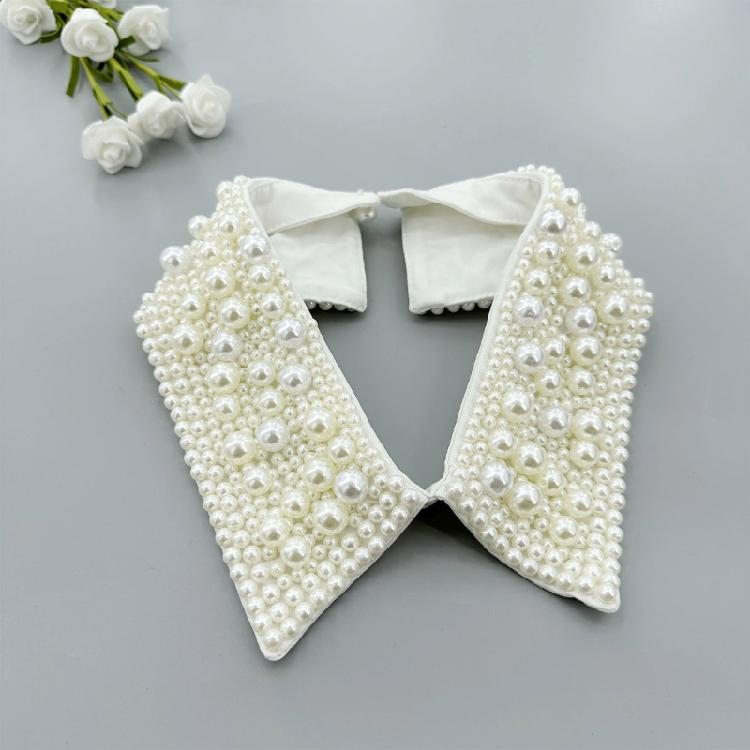 Shawl Collar Sweet Pearls Shawl Matching Cheongsam Qipao Peterpan