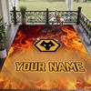 Custom Text Printed Rug Wolverhampton Wanderers Football Non Slip Floor Carpet For Home Room Decor