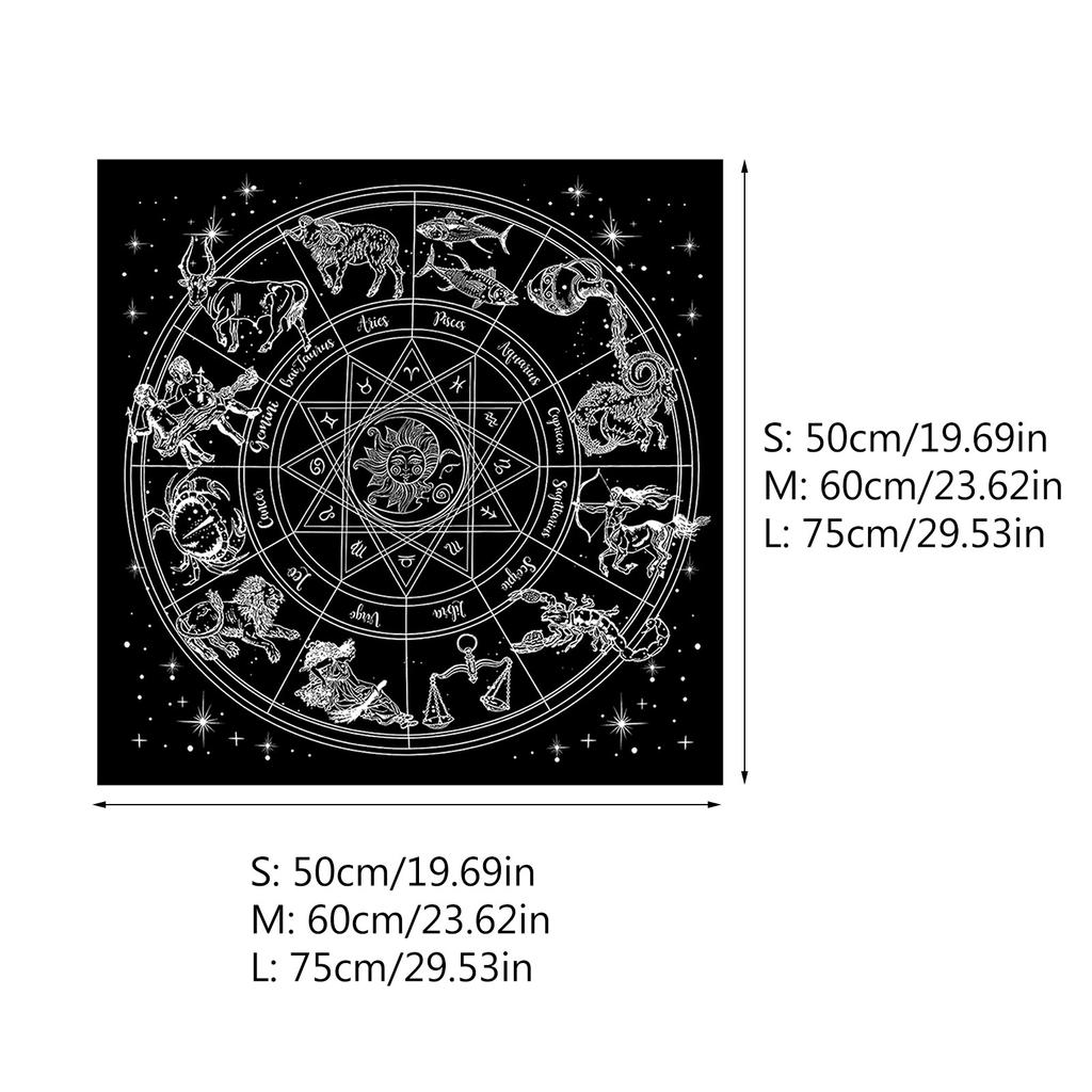 Square Flannel Tarot Altar Cloth Card Board Game Astrology Oracles Card Pad Table Cover Card Mat Divination Tablecloth