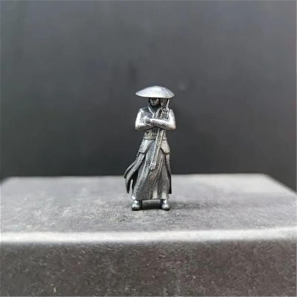 1:64 Ancient Xiake Small Ornaments Miniature Figures of Jianghu Friends Micro Landscape Bonsai Decoration