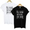 Premium Quality Women T-shirts Game Of Thrones Short Sleeve Letter Design