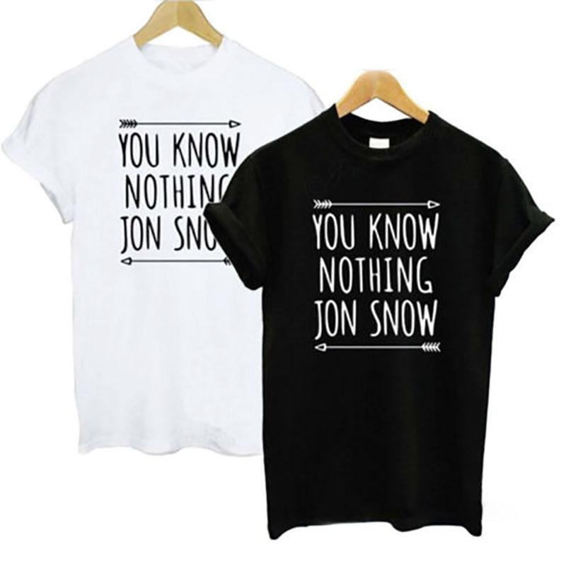 Premium Quality Women T-shirts Game Of Thrones Short Sleeve Letter Design