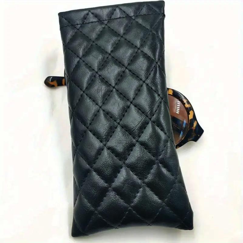 Stylish and Simple PU Leather Glasses Bag Waterproof and Pressure-resistant Sunglasses Portable Glasses Bag Storage Bag