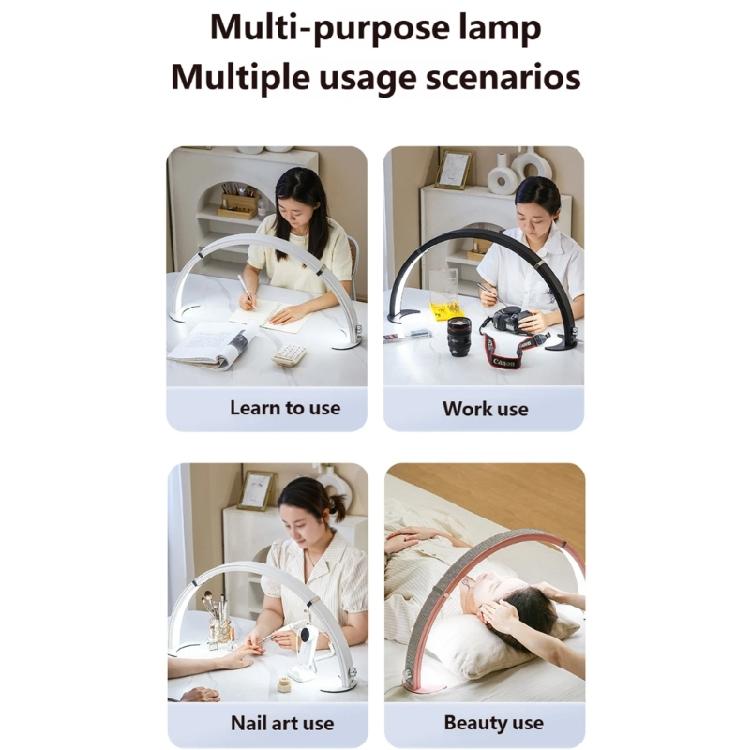 Multiple Angled Adjustable Manicure Light Phone Compatible Holder Space Saving 3 Fold Structure