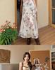 Butterfly Floral French Camisole Dress: V-Neck, Slim Fit, Cinched Waist, Bodycon Long Dress - Perfect for Summer Vacation.