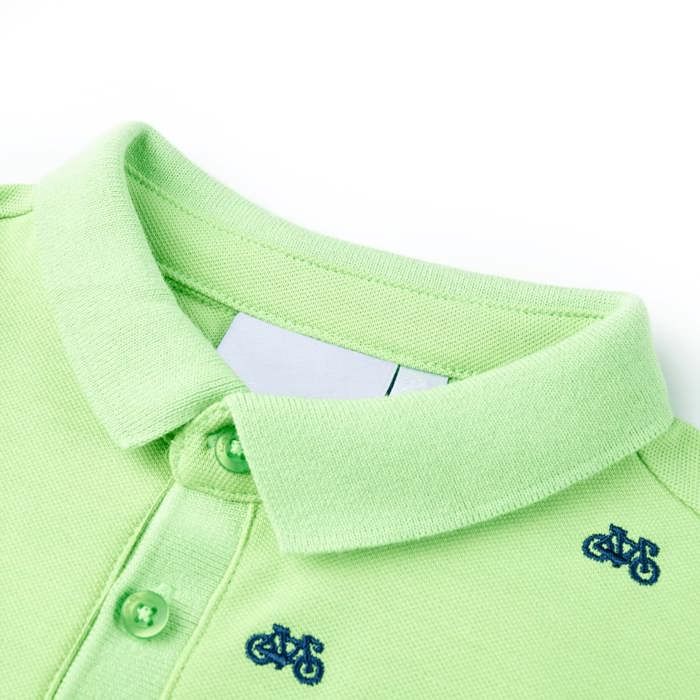 Fluorescent Green Polo Shirt for Children 92/104/116/128/140