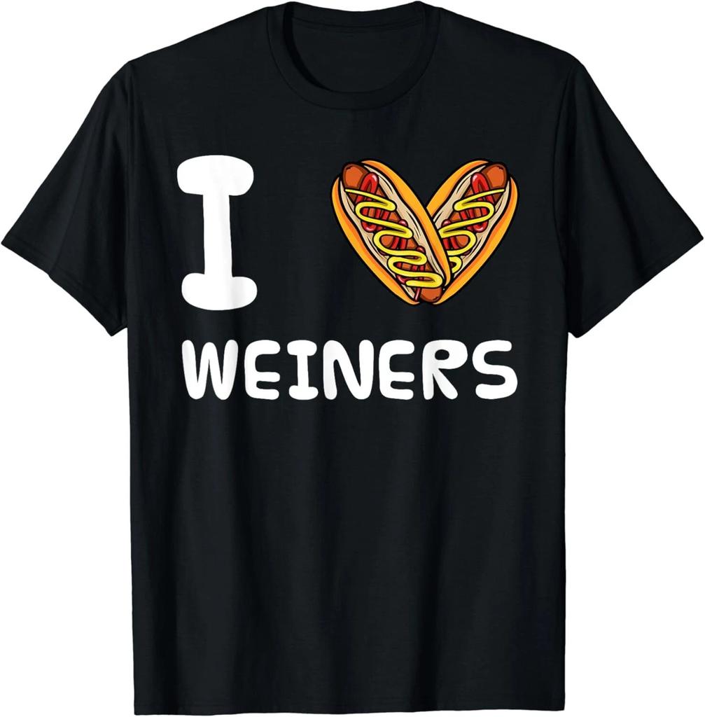 I Love Weiners Hotdogs Frankfurter Wiener Frank Sausage Bun Gift Unisex T-Shirt