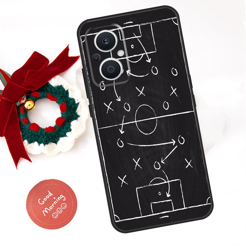 Football Soccer Tactics Time Funda For OPPO Reno 13 F 14 10 11 12 Pro 12F 11F 14F 7 8 Lite OPPO Find X9 X8 X6 X5 Pro Case