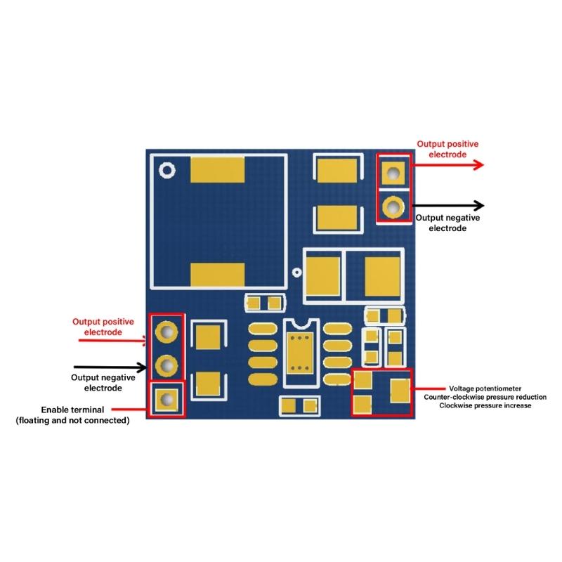 Steps down Power Supply Module 95%Efficiency 3A Current Capacity Wide 4.75V-24V Input Ranges Adjustable 0.95V-15V Output Voltages