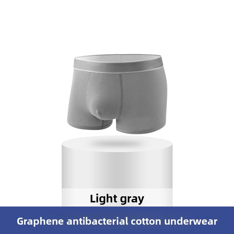 Men's Spring and Autumn Simple Pure Cotton Antibacterial Breathable No Trace Four Corners Underwear