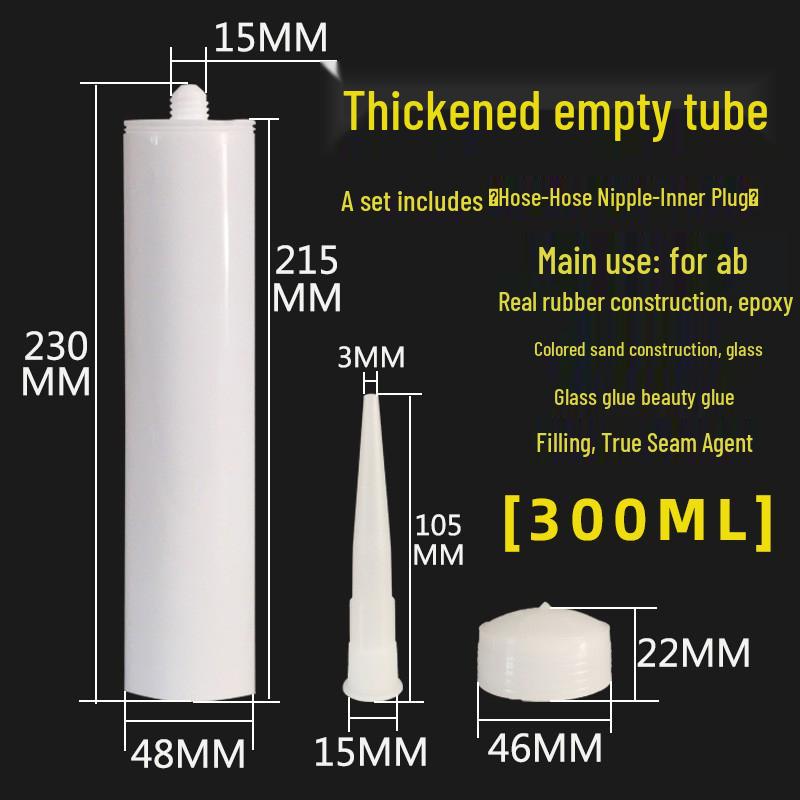 Epoxy Sand Caulking Tool Set: Tube, Glue Bucket, Corner Seam Filler, Nozzle, Glass Glue Gun