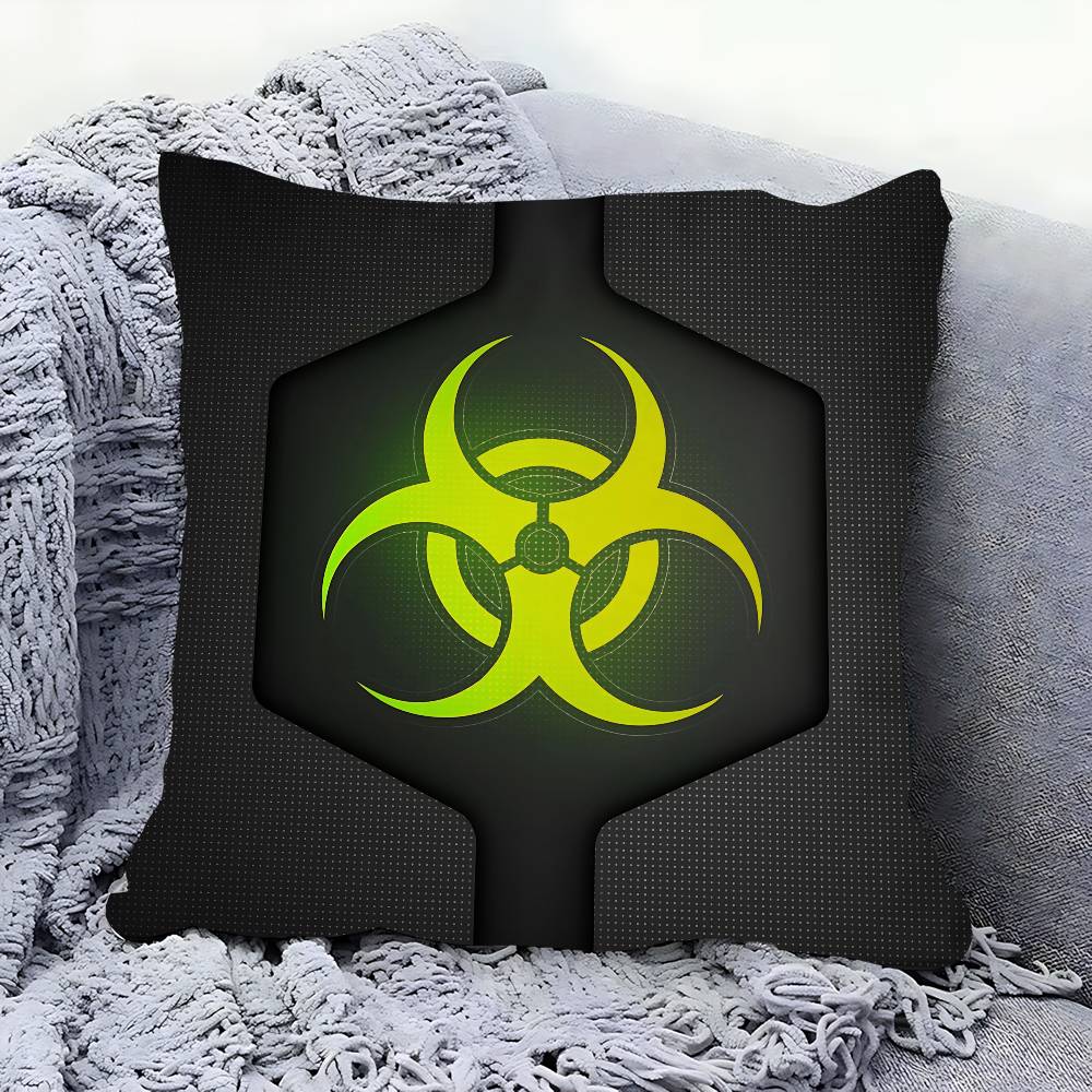 LOGO B-BIOHAZARD Pillow Gift Home Office Decoration Bedroom Sofa Car Cushion Cover Case 45x45