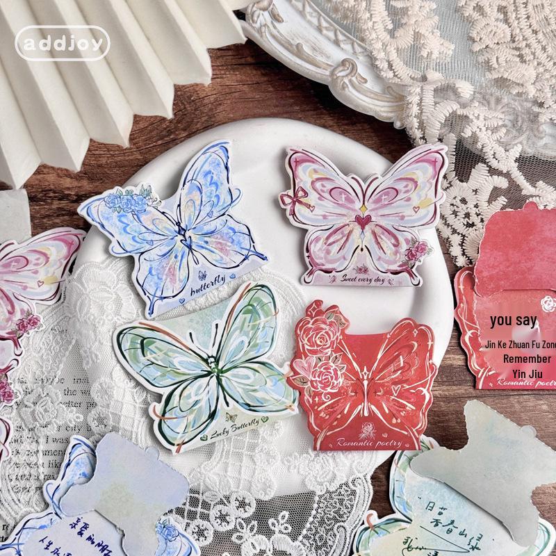 Aesthetic Butterfly Tear-off Message Card: Perfect for Birthdays, Anniversaries, Friends & Couples