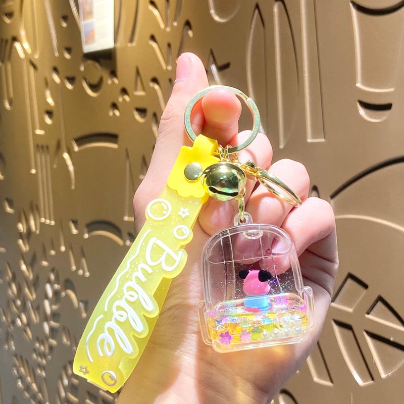 Acrylic Mahjong Sand Keychain - Elegant Car & Bag Pendant Gift