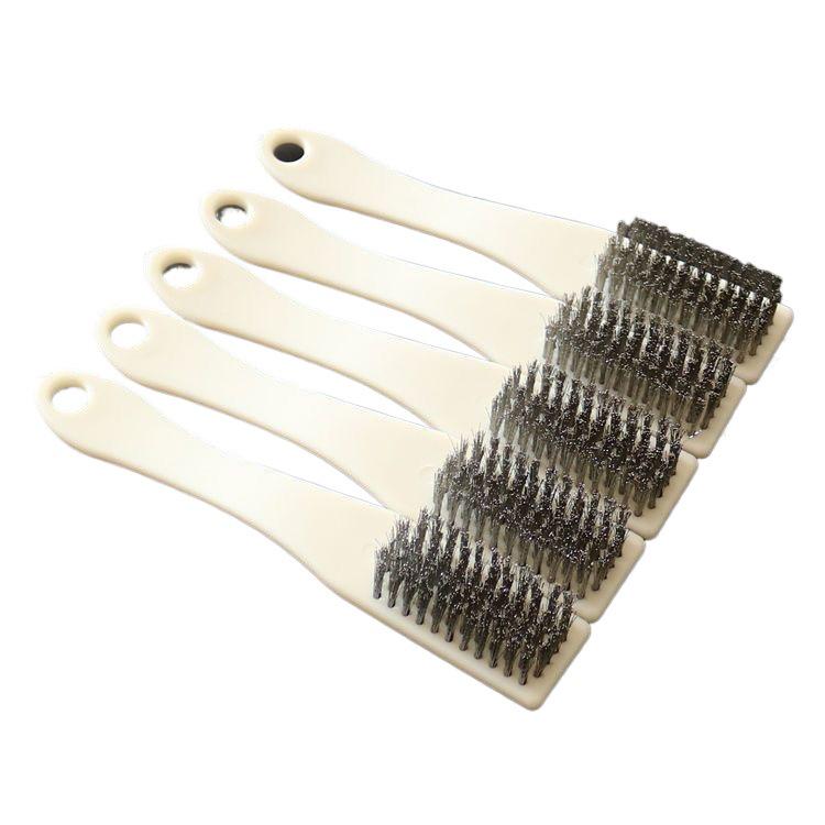 Nano Antique Brush Set: 4 & 6 Row Boar Bristle with Nylon Steel Wire for Patina Finish