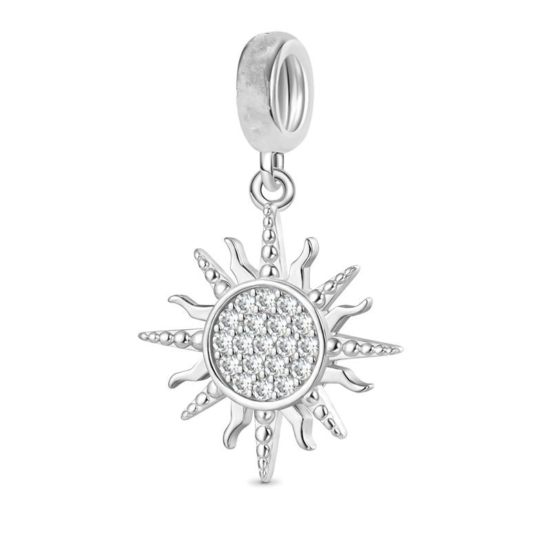 Sparkling Queen & Regal Crown Stones & Enamel Clip Snowflake Flower&Heart Charm Beads Fit Original Bracelet Diy Jewelry