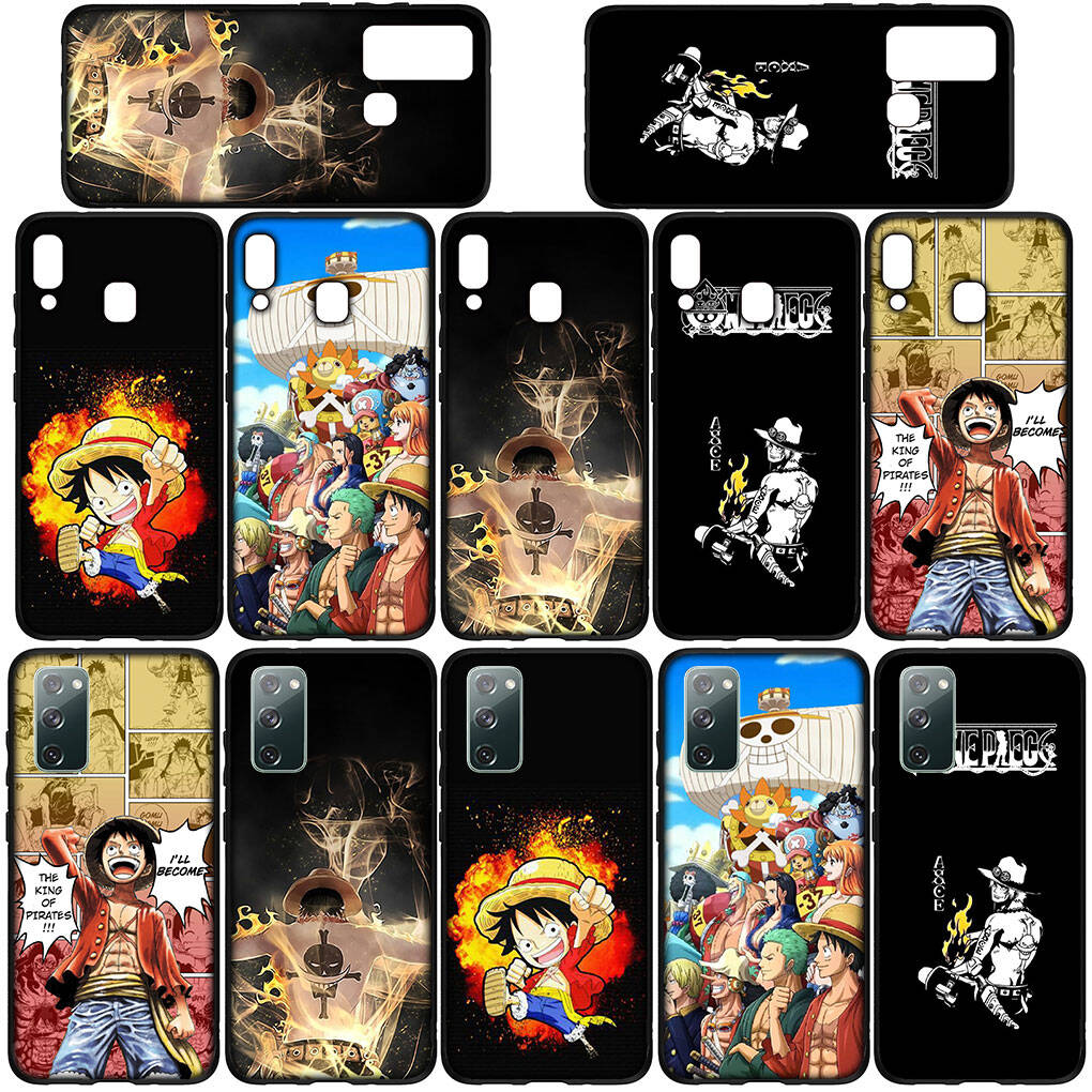 Phone Case for Samsung Galaxy S25 S23 S24 Ultra FE Plus A05 A06 A15 A16 A36 A37 A35 A34 A54 A52 A55 A56 A57 A25 A26 A53 A17 Luffy One Piece Ace Cover