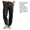 Heren Broek Middelhoge Taille Knop Rits Sluiting Casual Broek met Zakken Effen Kleur Losse Pasvorm Lichtgewicht Ademende Broek