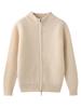 Kids' Unisex Wool Zip Cardigan: Half-Collar, Long-Sleeve Fashion Sweater