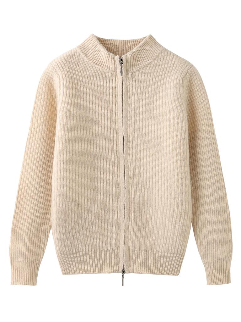 Kids' Unisex Wool Zip Cardigan: Half-Collar, Long-Sleeve Fashion Sweater