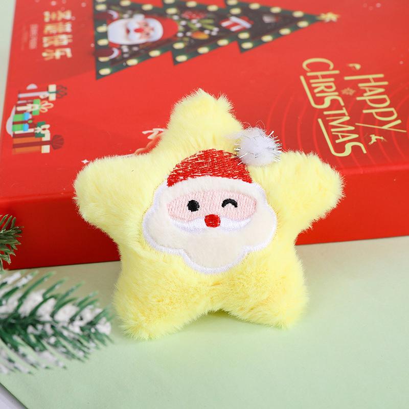 1PC Ornament Plush Keychains Gift Bag Charm Keyring Bag Pendants Cute Christmas Plush Doll Bag Accessories Christmas