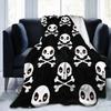 Halloween Horror Blankets Cartoon Skull Bone Flannel Vintage Breathable Throw Blanket for Coverlet Textile Decor
