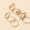 European & American Opal Ring Set: Triangle, Branch, Moon Designs (5-Piece)