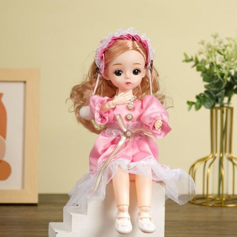 Langhaar Prinzessin Ankleiden BJD Puppen 1/6 SD Prinzessin Make-up Kugelgelenkpuppe Kleinkind