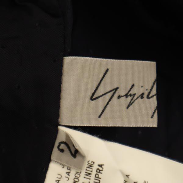 Yohji Yamamoto made in Japan wool Long skirt 2 Navy system Back zip Women Used