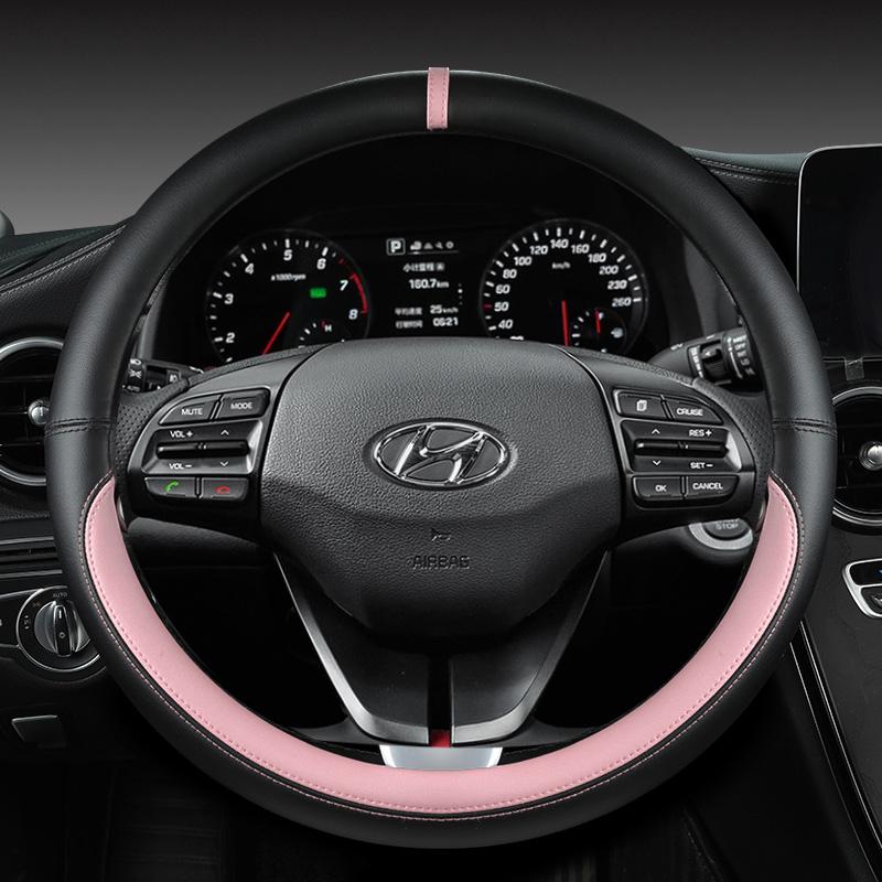 Mikrofiberläder Bilrattsskydd För Hyundai Veloster II I30 III 2018-2022 Elantra (USA)  - 2023 Biltillbehör