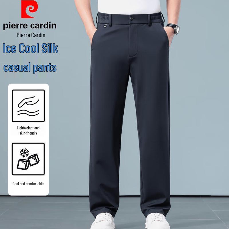 Pierre Cardin Men s Summer Mulberry Silk Blend Casual Pants 5XL