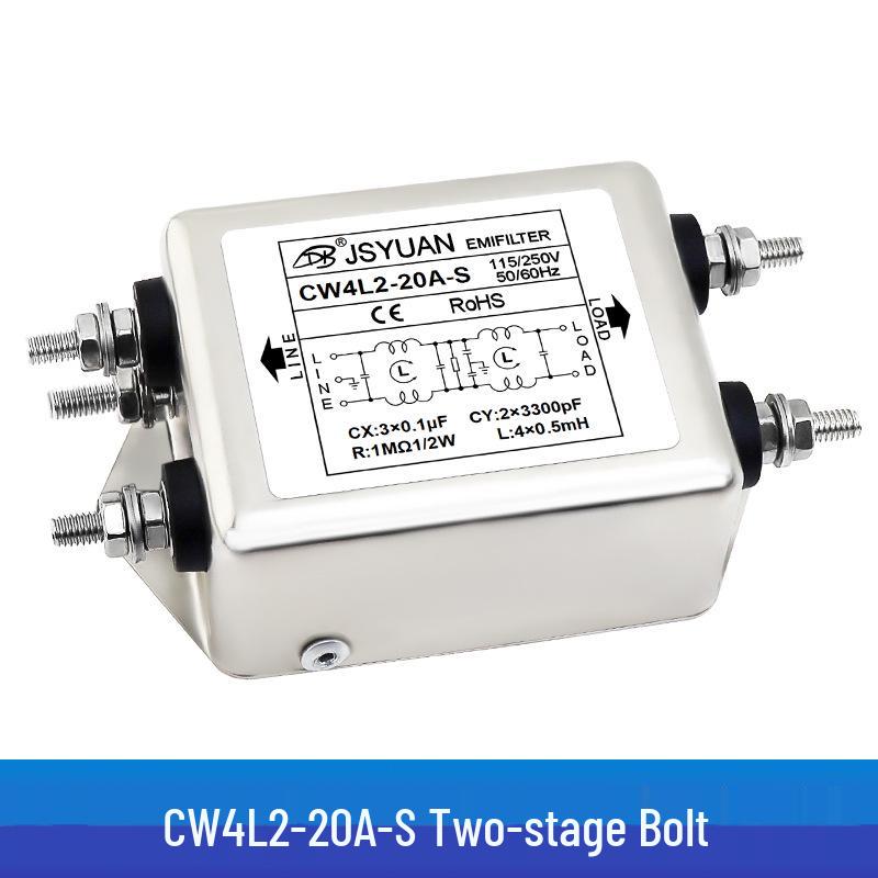 Single-phase Dual-stage High-Performance AC Power Filter CW4L2-10A20A-S 220VAC