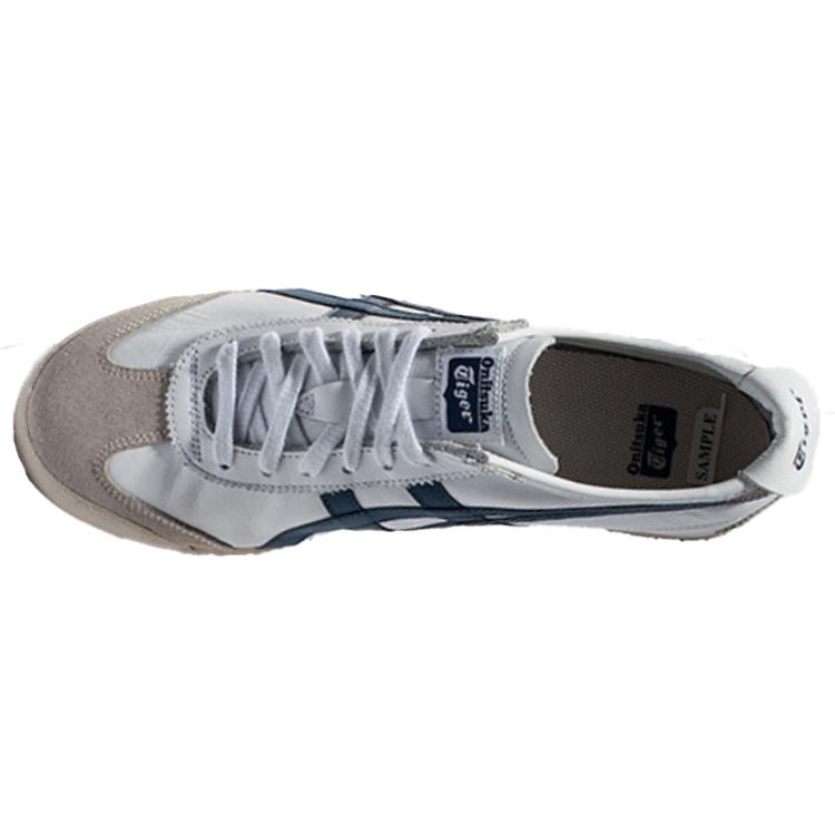 Onitsuka Tiger MEXICO 66 Leather Lightweight Low top Casual Shoes Unisex White Blue D4J2L-0158