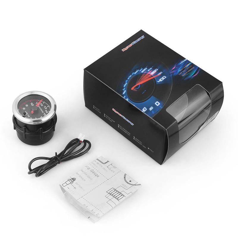 Dynoracing 2'' 52mm Car Voltmeter 8-18 Volt Gauge 7 Colors Pointer voltage meter With Stepper Motor
