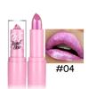 Bow Glitter Lipstick Bright Rose Pink Diamond Lipstick Mirror Pearlescent Shine Waterproof Long-Lasting Glossy Lip Tint Makeup