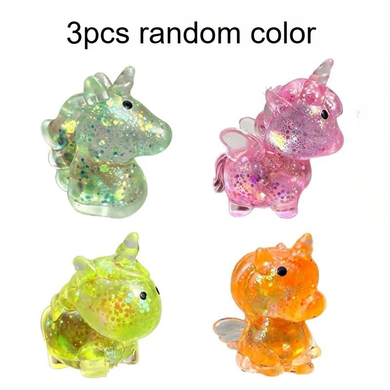 Glitzer Stressball Mini Einhorn Squishy Spielzeug Weiches Malzzucker Sensorisches Fidget Spielzeug Antistressball Für Freunde Und Erwachsene Geschenke pink