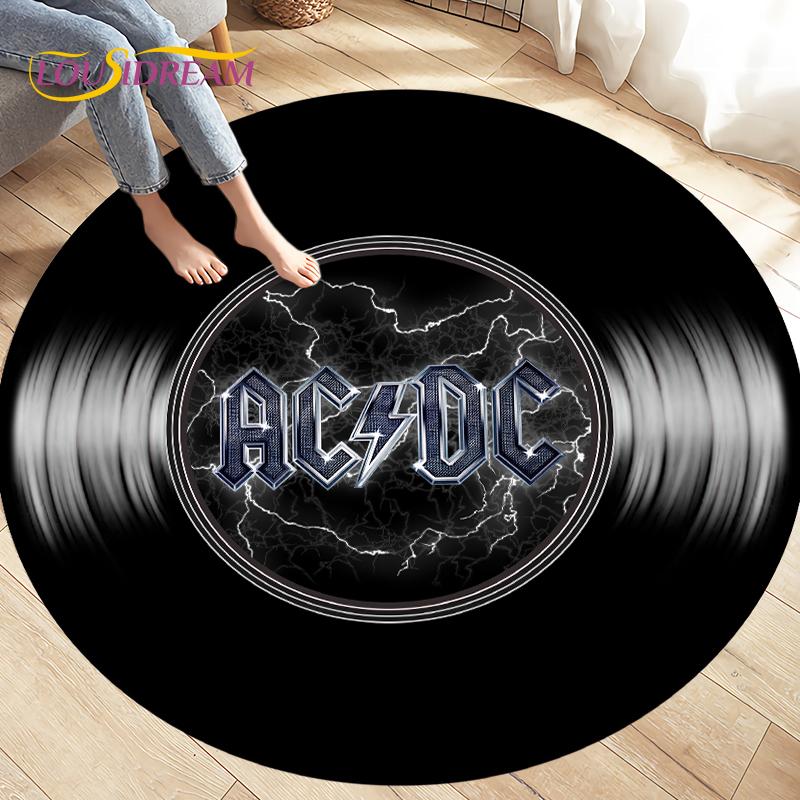 Classical Music Vinyl Record Round Rug,Carpets for Living Room Chair Decoration,Children's Play Crawling Soft Non-slip Floor Mat