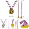 Children Plastic Gold Silver And Bronze Medal With Hanging Ropes For Sports Events And Party Gifts