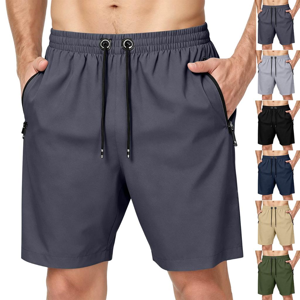 Men's Quick Dry Athletic Shorts with Elastic Waistband and Adjustable Drawstring Lightweight Breathable Fabric for Running Gym Workout
