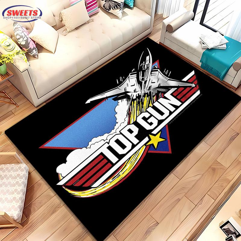 Classic Movie Carpet Top Gun Tom Cruise Rug for Home Living Room Bedroom Sofa Doormat Decor,kid Area Rug Non-slip Floor Mat Gift