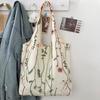Embroidery Butterfly Leisure Travel Canvas Bag Large Capacity Shoulder Bag