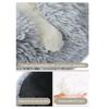 Donut Pet Bed Fluffy Round Cat Bed with Anti-Slip Bottom Cozy Shaggy Plush Dog