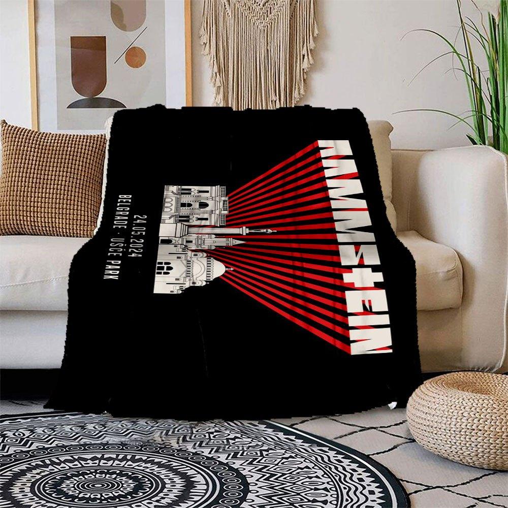 

Rammstein Belgrade Concert T-Shirt - May 24, 2024Blanket Flannel Throw Blanket for Sofa, Bed, Travel, Camping, Office, Couch, Chair, And Bed 150x180cm